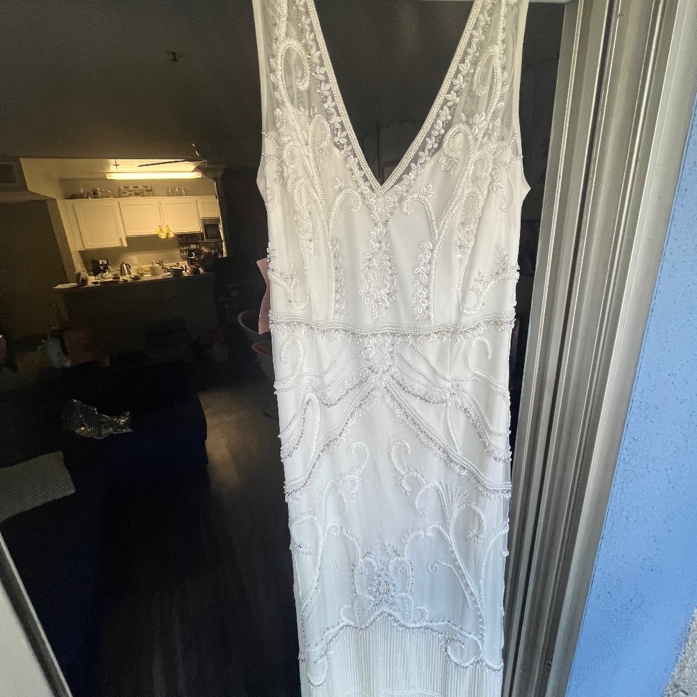 BHLDN White Beaded Wedding Dress